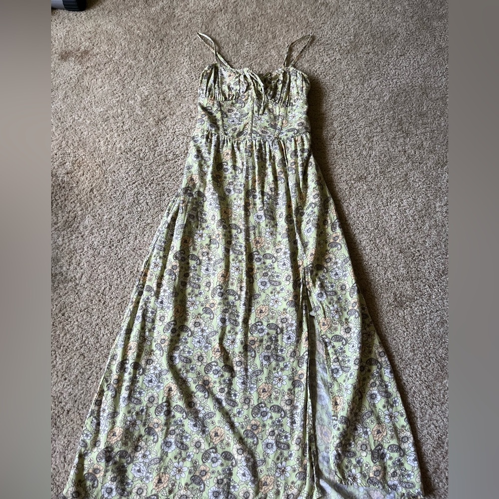 Hollister floral green sundress